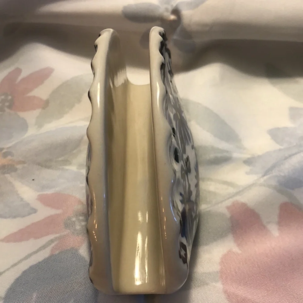 Manufaktura W. Bolestawiec Floral Napkin Holder Polish Pottery 5.5x3” - Picture 4 of 5